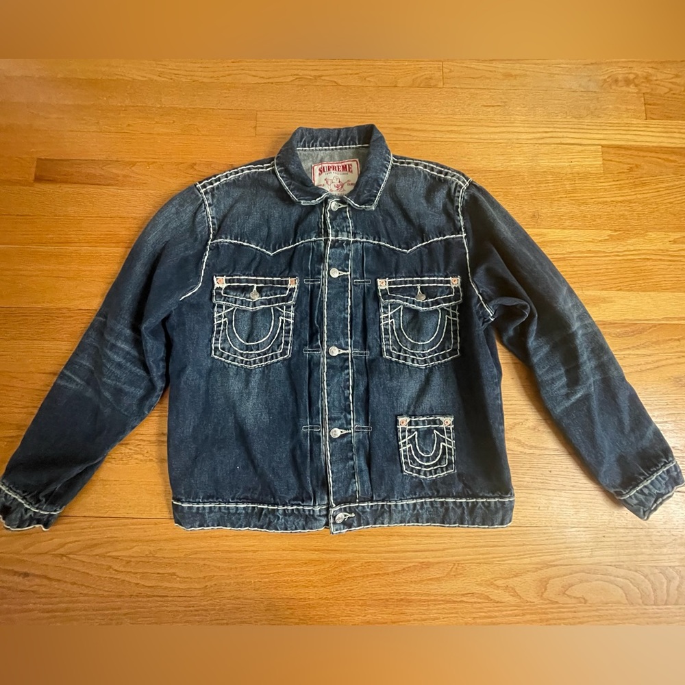 Men’s supreme x True religion trucker denim jacket